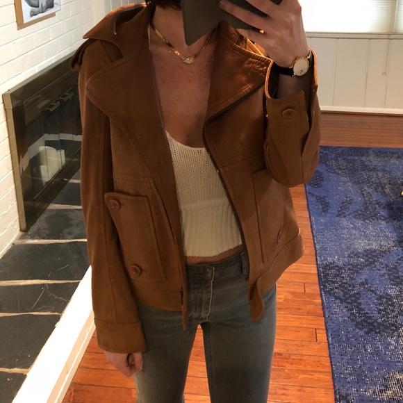 Vintage authentic Theory soft leather Moto jacket - Picture 2 of 8